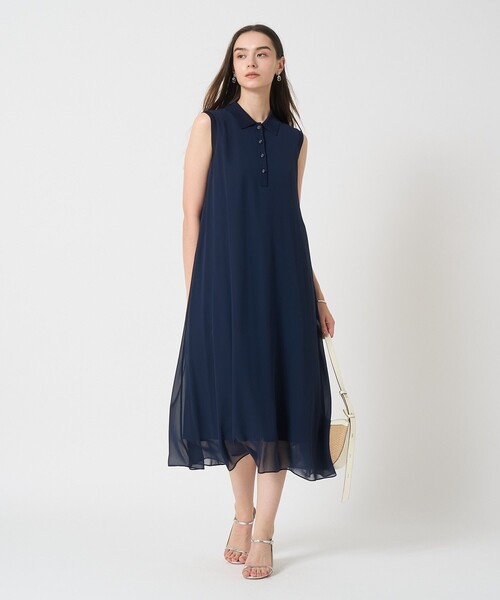 ANAYI（アナイ） ワンピース シフォンコンビ配色カラー ワンピース