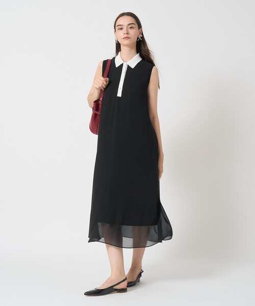 ANAYI（アナイ） ワンピース シフォンコンビ配色カラー ワンピース