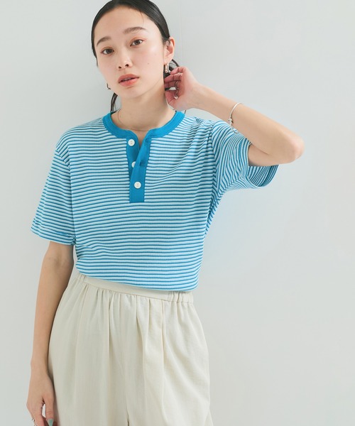 Healthknit（ヘルスニット） ヘンリーネック tシャツ 半袖