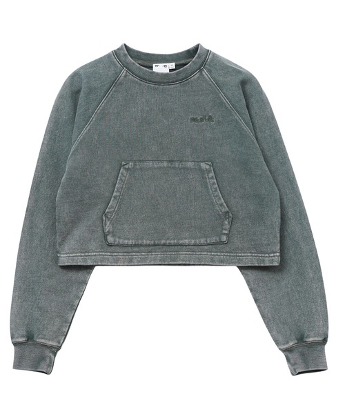 トレーナー スウェット FADED CROPPED CREWNECK SWEAT TOP レディース