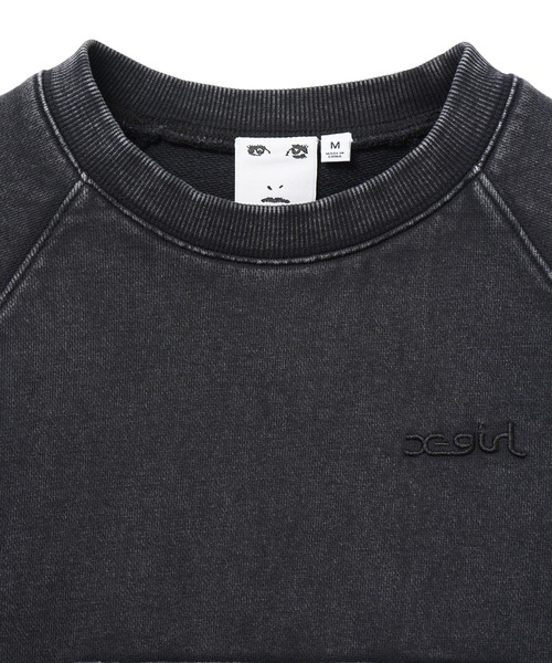 X-girl トレーナー スウェット FADED CROPPED CREWNECK SWEAT