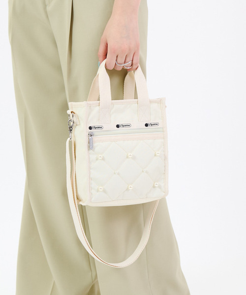 【LeSportsac】MINI N/S TOTE W/ PEARLS 2wayバッグ 人気 MINI N/S TOTE W/ PEARLS/トワイライトパール / LeSportsac