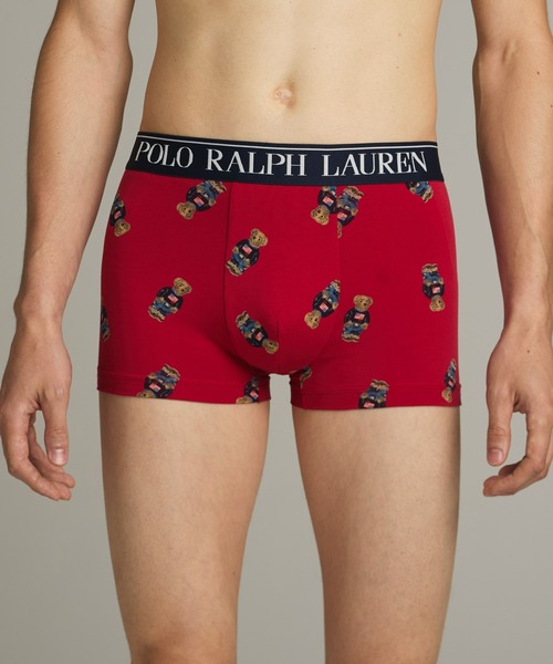 POLO RALPH LAUREN ボクサーブリーフM レッド　ポロベア ポロ ラルフ ローレン Red Toggle Holiday Bear ボクサーパンツ 前あき