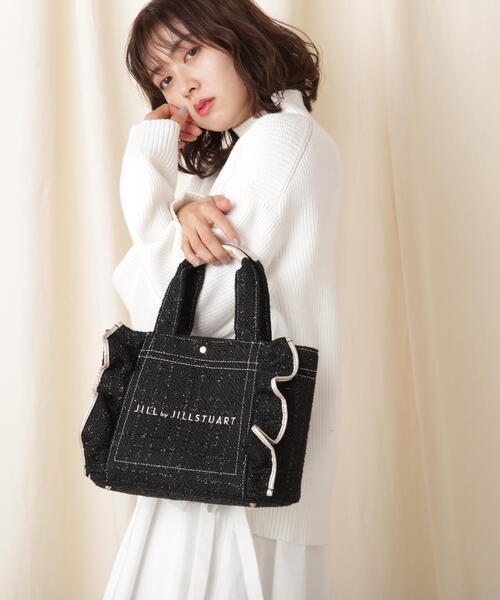 JILL by JILL STUART ブラックトートバッグ Amazon | [ジル バイ ジルスチュアート] フリルトートバッグ(小