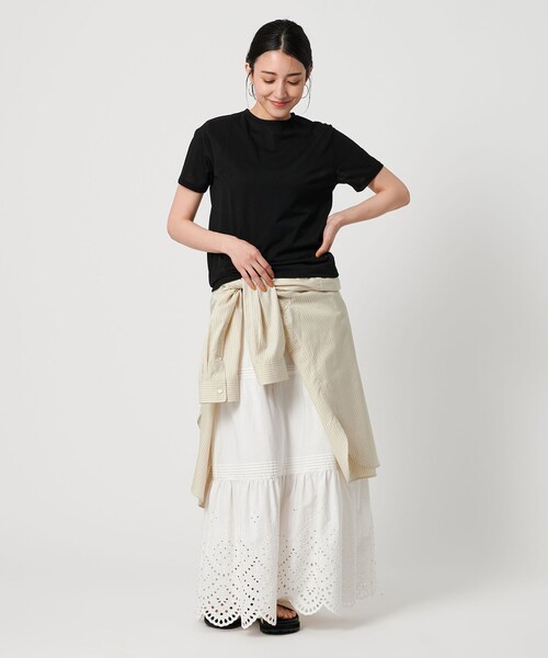BEAUTY&amp;YOUTH UNITED ARROWS - 美品 BEAUTY&amp;YOUTH コットンナイロン天竺 シアークルーネックTシャツ BEAUTY&YOUTH UNITED ARROWS（ビューティーアンドユース