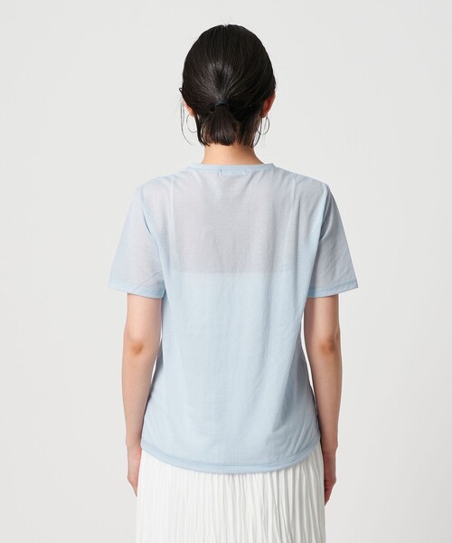 BEAUTY&YOUTH コットンナイロン天竺 シアー クルーネック Tシャツ コットンナイロン天竺 シアー クルーネック Tシャツ（Tシャツ