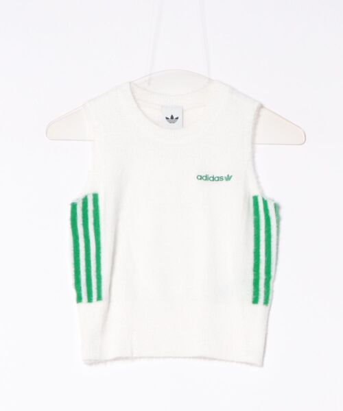タンクトップ ノースリーブ ADIDAS ウェア アディダス W FLUFFY VEST ショートスリーブ JW3650 OFFWHITE レディース