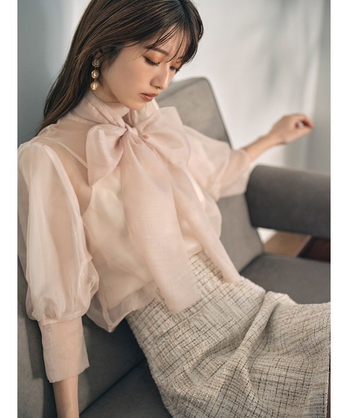 「LILY BROWN」 7分袖ブラウス FREE ピンク レディース
