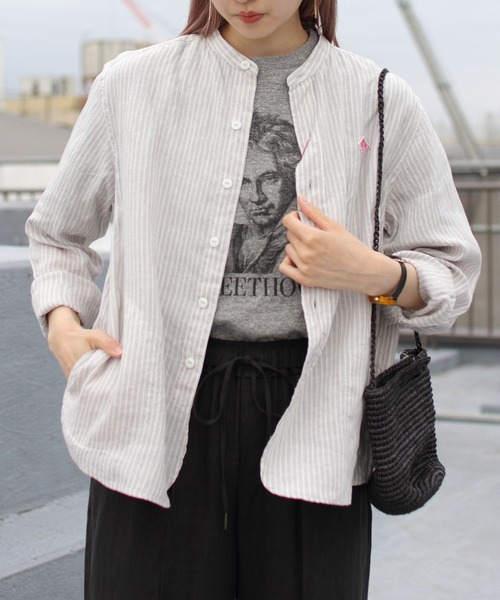 Danton 「DANTON」 長袖シャツ 36 グレー レディース : ZOZOTOWN