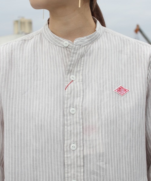 Danton 「DANTON」 長袖シャツ 36 グレー レディース : ZOZOTOWN