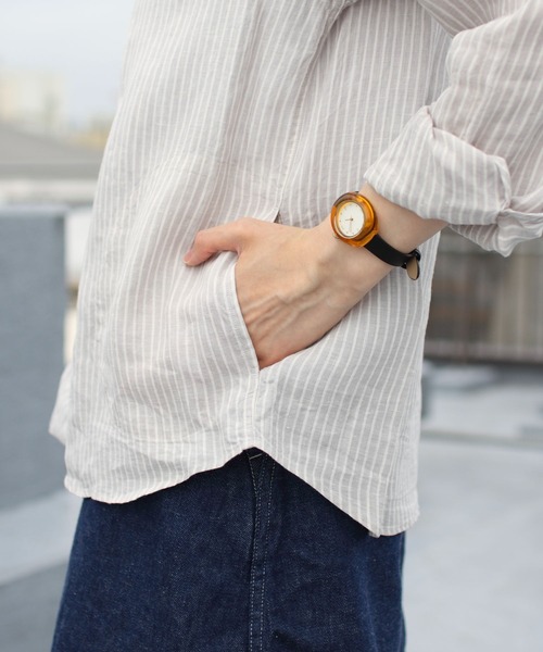 Danton 「DANTON」 長袖シャツ 36 グレー レディース : ZOZOTOWN