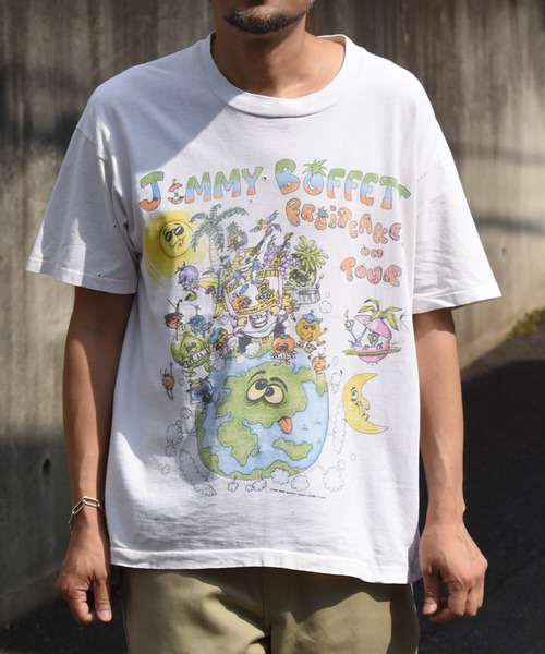 90s Jimmy Buffett バンドTシャツ　USA ジミーバフェット 古着 90年代 TEE JAYS Jimmy Buffett ジミー バフェット 両面