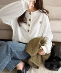 ヘンリーネック tシャツ 着回し力抜群♪リラッ...の詳細画像2