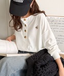 ヘンリーネック tシャツ 着回し力抜群♪リラッ...の詳細画像5