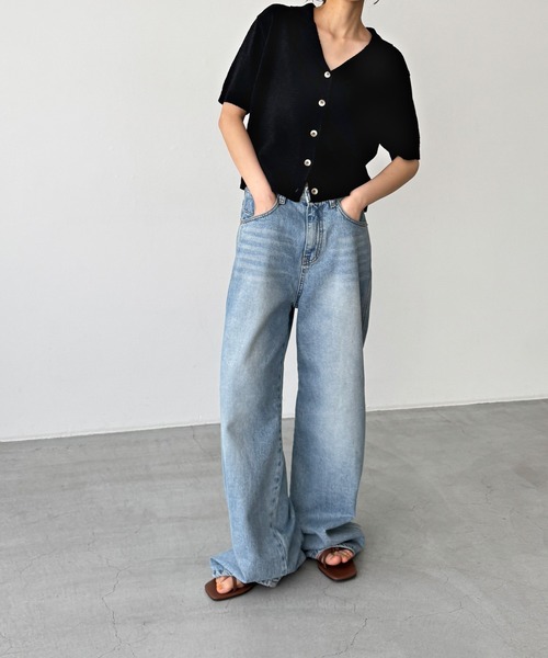 「CANAL JEAN」 「El mar」ニットカーディガン ONE SIZE チャコールグレー レディース CANAL JEAN 「CANAL JEAN」 「el mar」ニットカーディガン ONE