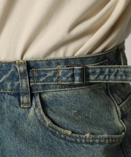 「MASONPRINCE」 ダメージ加工デニムパンツ M ブルー メンズ