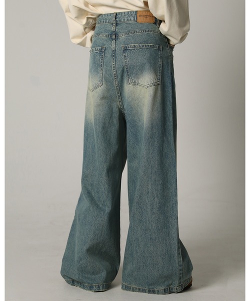 「MASONPRINCE」 ダメージ加工デニムパンツ M ブルー メンズ
