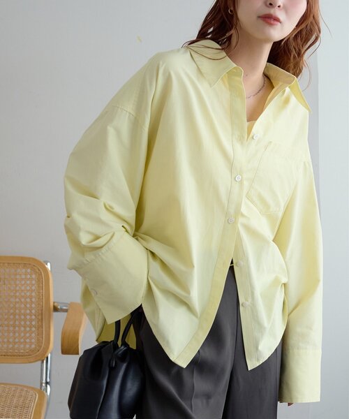 ブラウス シャツ 「AW先行予約」ブロードワイドスリーブシャツ レディース Discoat ブラウス シャツ 「AW先行予約」ブロードワイドスリーブ
