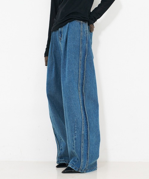 NOMINE（ノミネ） ジーンズ デニム デニムパンツ サイドライン タック