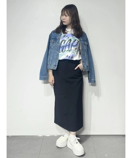 GAP（ギャップ） ロング スカート バイストレッチ ミディ ペンシル