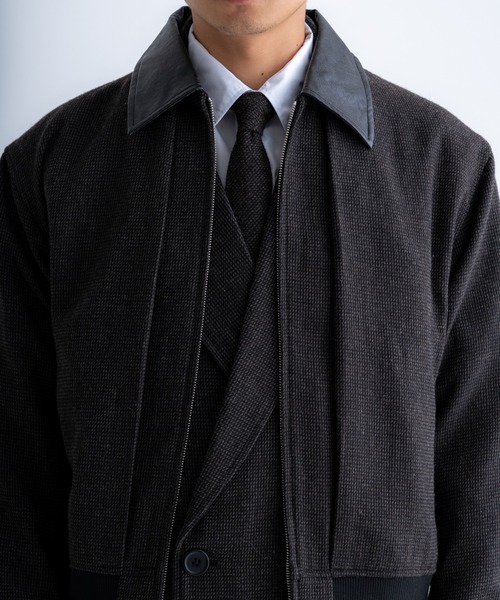 【SINSS】セットアップ 3点セット ツイードジャケット、スラックス、ネクタイ SINSS ネクタイ Tweed classic tie / ツイードクラシックネクタイ