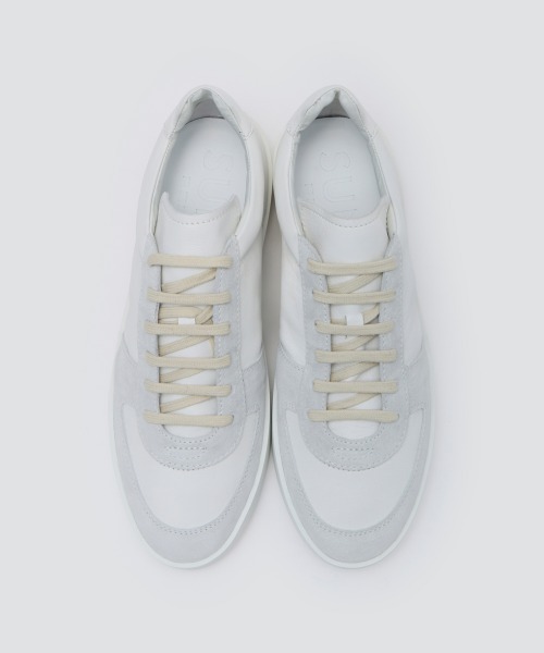 スニーカー TRAVIS メンズ レースアップ スニーカー 4.0cm WHITE メンズの画像