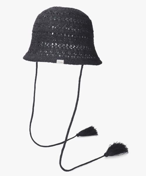 「OVERRIDE」 ストローハット M/57.5cm ブルー レディース_画像4