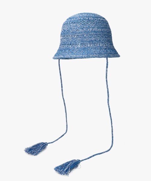 「OVERRIDE」 ストローハット M/57.5cm ブルー レディース_画像5