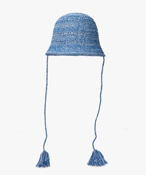 「OVERRIDE」 ストローハット M/57.5cm ブルー レディース_画像6