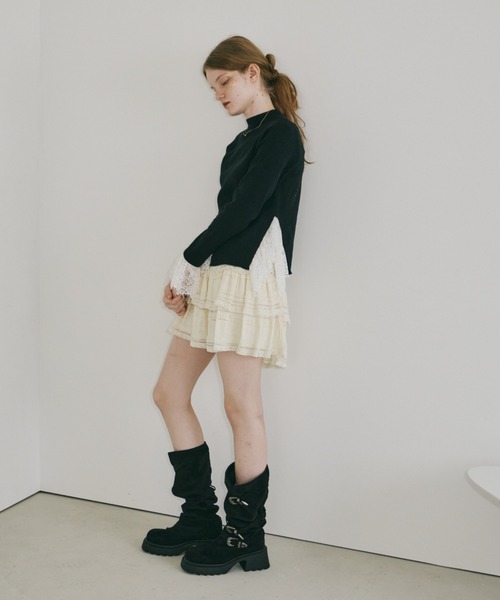 ブーツ 2way kushu-kushu suede boots / 2wayスエードブーツ