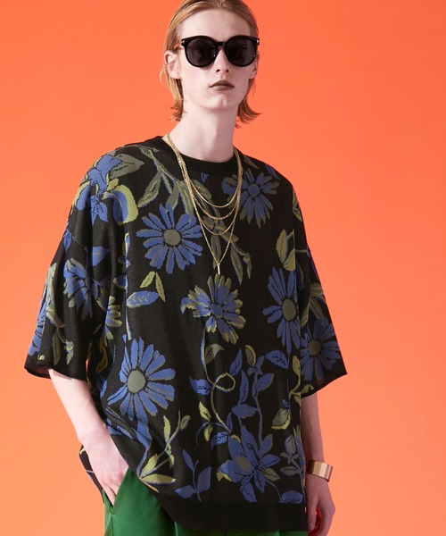 「ENDER PRODUCTS」 半袖ニット M ブラック メンズ_画像2