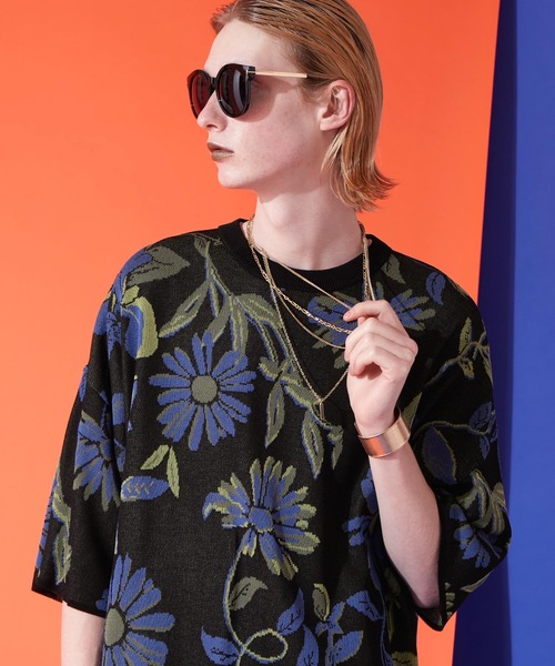 「ENDER PRODUCTS」 半袖ニット M ブラック メンズ_画像3