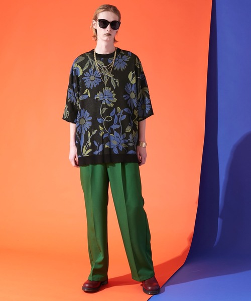 「ENDER PRODUCTS」 半袖ニット M ブラック メンズ_画像9