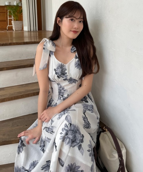 Her lip to ノースリーブ M ライトグレー Her lip to ノースリーブワンピース M グレー レディース : ZOZOTOWN