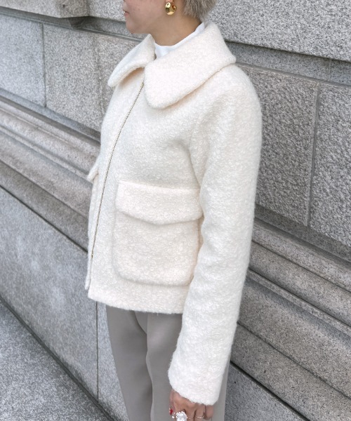 レディース 【完売品!!】JENNE ウールジャケット風コート Mサイズ