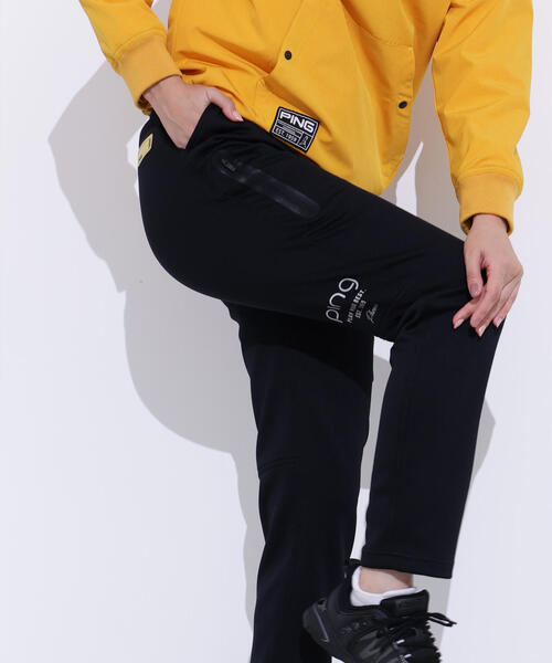パンツ 「PING APPAREL」全方向ストレッチRENUキルト/ダンボールジャージ テーパードパンツ 「GOLD」 (LADIES) レディースの画像