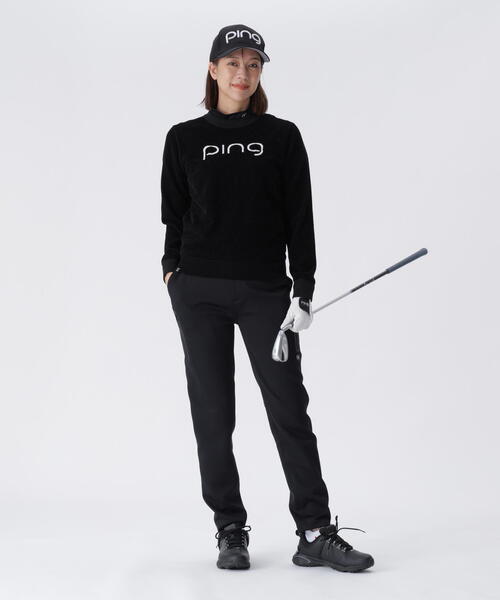 パンツ 「PING APPAREL」全方向ストレッチRENUキルト/ダンボールジャージ テーパードパンツ 「GOLD」 (LADIES) レディースの画像