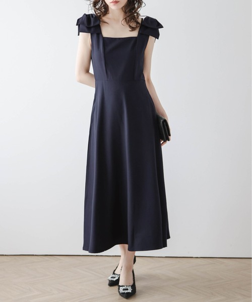 AMELY」 「La-gemme」ノースリーブワンピース M ネイビー レディース