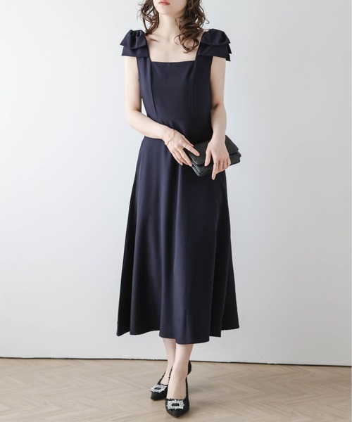 AMELY」 「La-gemme」ノースリーブワンピース M ネイビー レディース