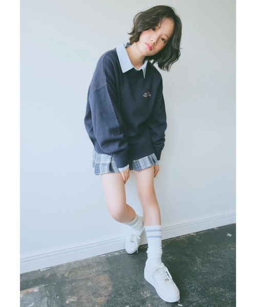 LOVETOXIC ニット セーター 「GOODPRICE」バックハートニットプル