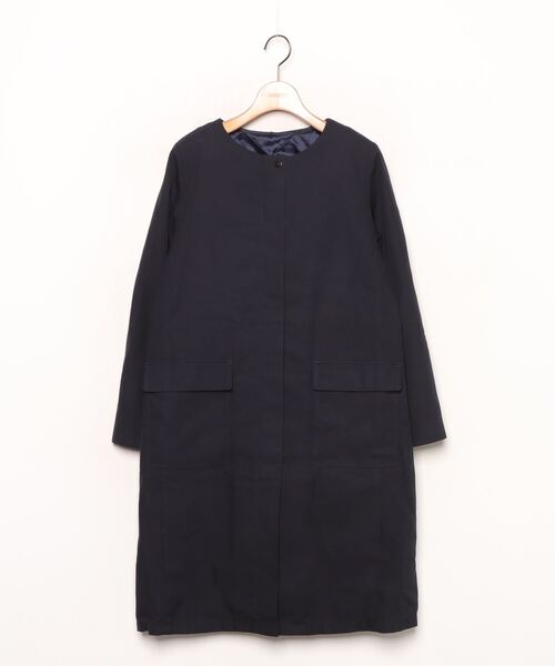 SHIPS（シップス） ノーカラーコート 36 ブラック レディース