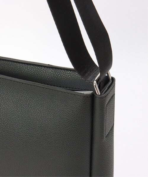 黒 合成皮革 ショルダーバッグ LURAKU】Synthetic leather shoulder bag / 合皮レザーショルダー