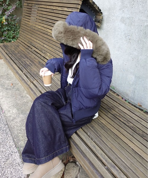 unnu（ユヌ） ダウンコート ダウンジャケット 「3WAY」ボリューム