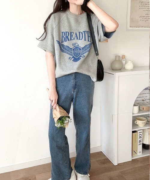 「Java」 半袖ニット MEDIUM グレー レディース_画像4