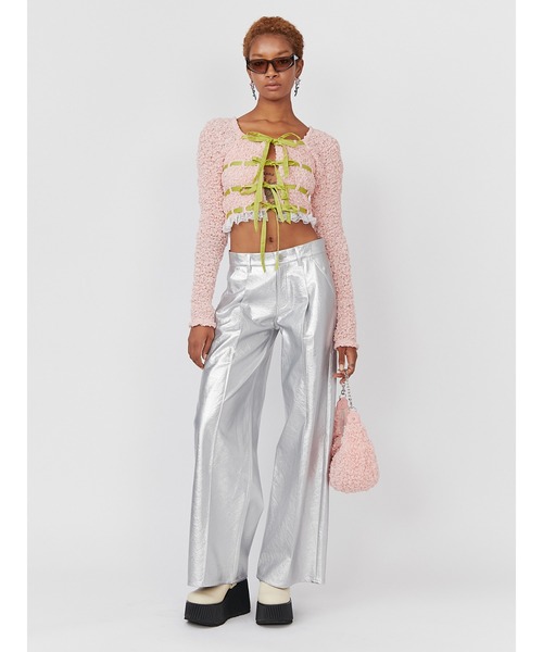 「PAMEO POSE」 パンツ MEDIUM シルバー レディース_画像2