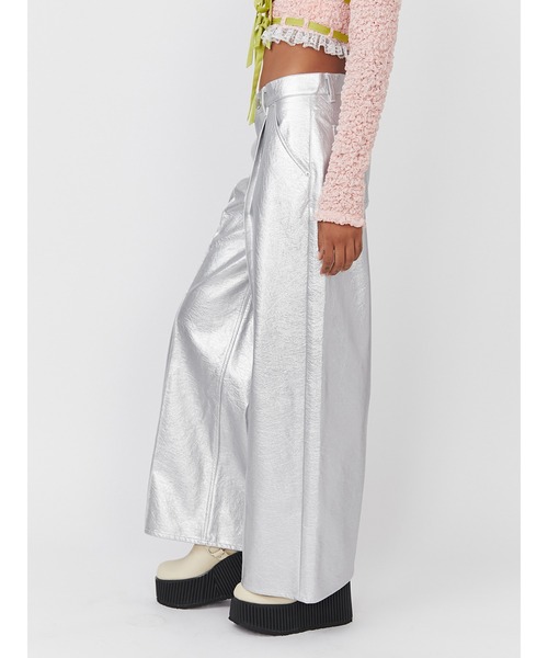 「PAMEO POSE」 パンツ MEDIUM シルバー レディース_画像3