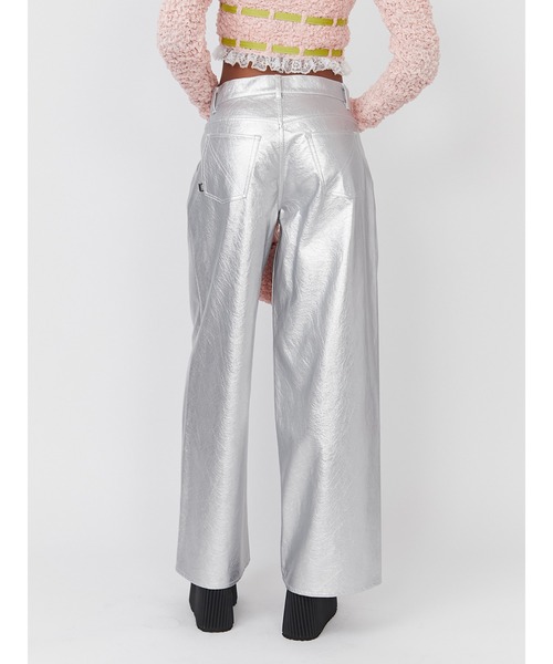 「PAMEO POSE」 パンツ MEDIUM シルバー レディース_画像4