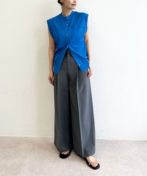 「N.O.R.C」 ニットベスト フリー ネイビー レディース_画像8