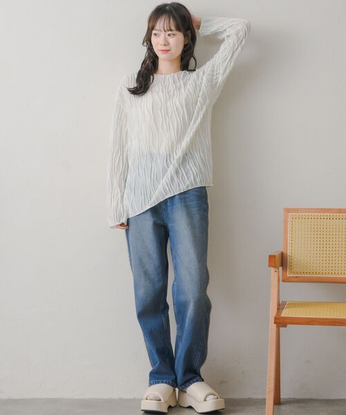 「RETRO GIRL」 長袖カットソー FREE ナチュラル レディース_画像2