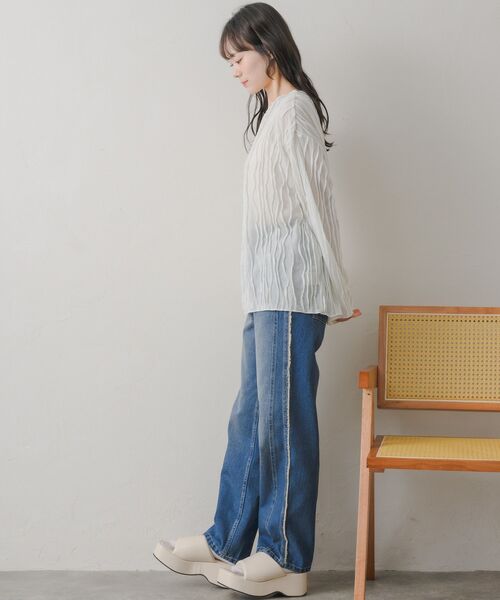 「RETRO GIRL」 長袖カットソー FREE ナチュラル レディース_画像4